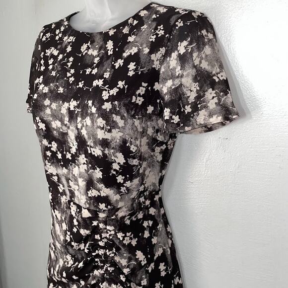 Simply Vera Wang Size XS Black Floral Chiffon Dress Whimsigoth Fairy Romantic - Picture 5 of 16